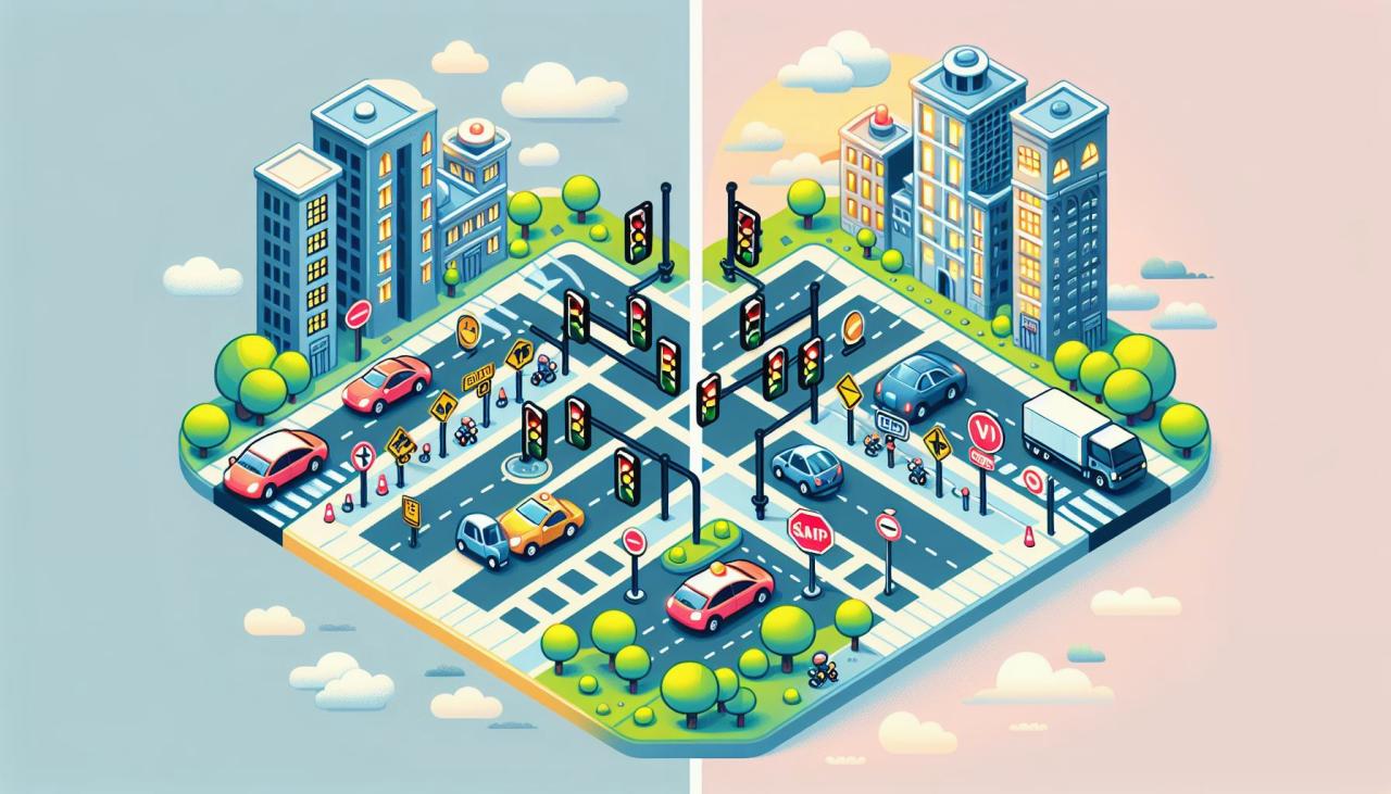 🚦Различия в правилах дорожного движения в городе и за его пределами: 🌆 Городские ПДД: особенности и нюансы